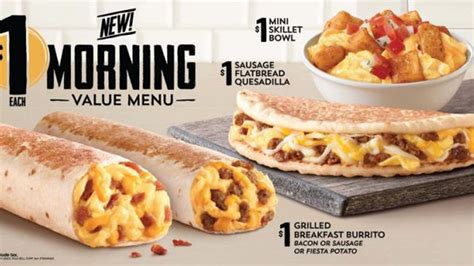 breakfast menu taco bell